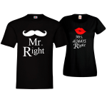 Тениски Mr.Right Mrs. always Right